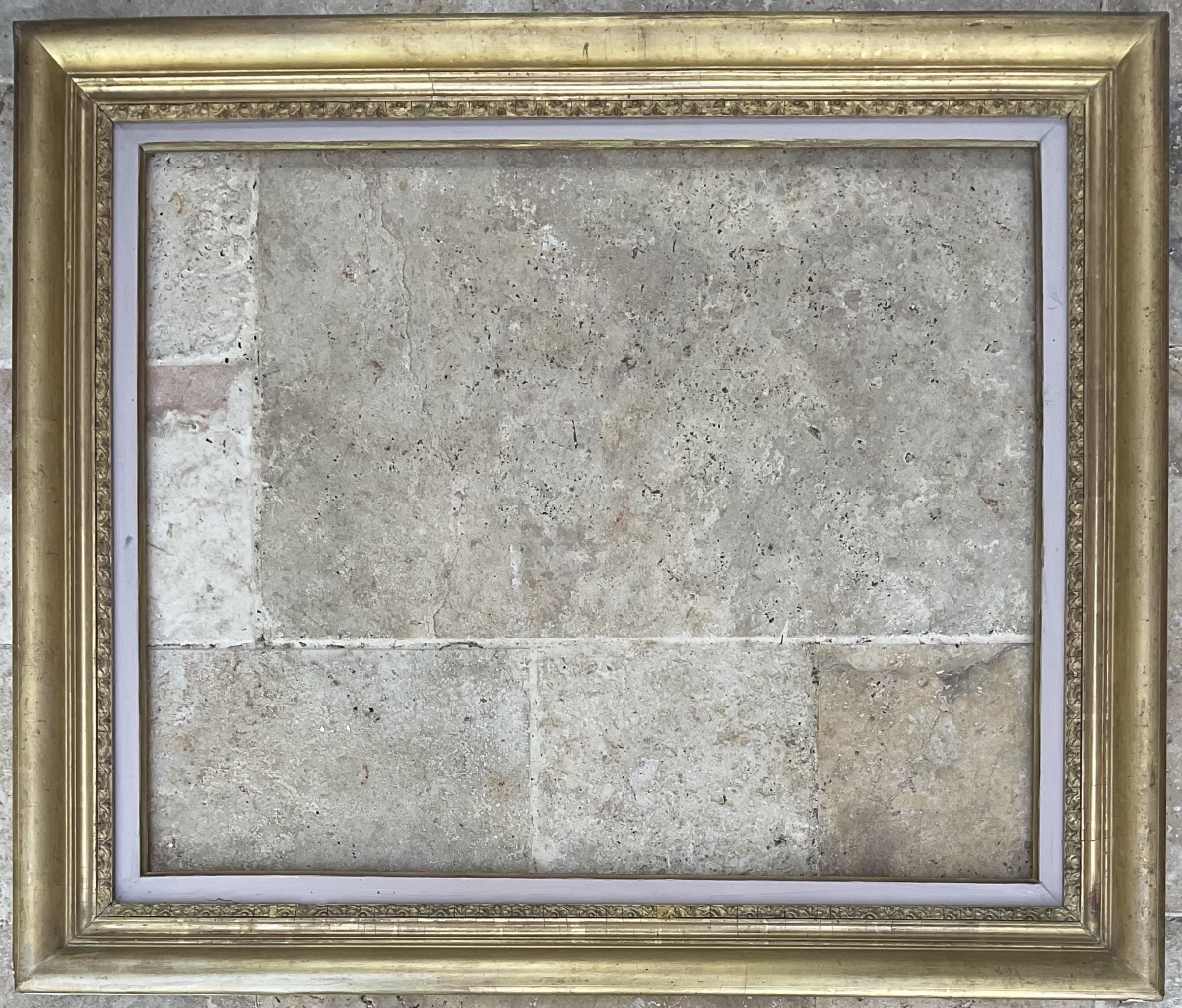 CADRE XIXè STYLE LOUIS XVI DIM 15F DORURE A LA FEUILLE 65 x 54 cm