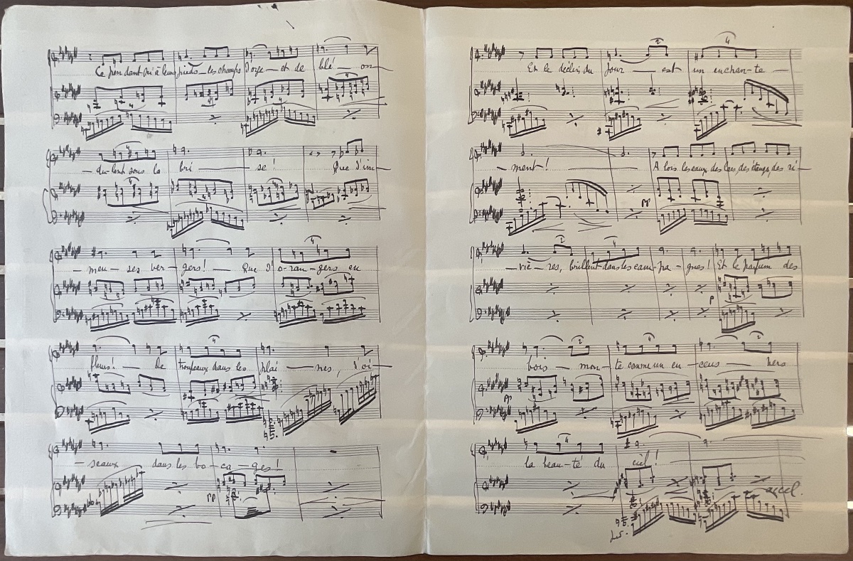 MICHEL MAURICE LÉVY PARTITION MANUSCRITE 1955 COMPOSITEUR BETOVE DÉDICACÉE -photo-2