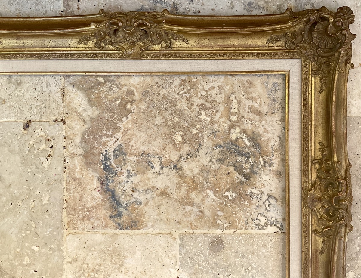 CADRE XIXè STYLE LOUIS XV SCULPTÉ BOIS STUC DIM 10F FRENCH FRAME 55 x 46 cm-photo-3