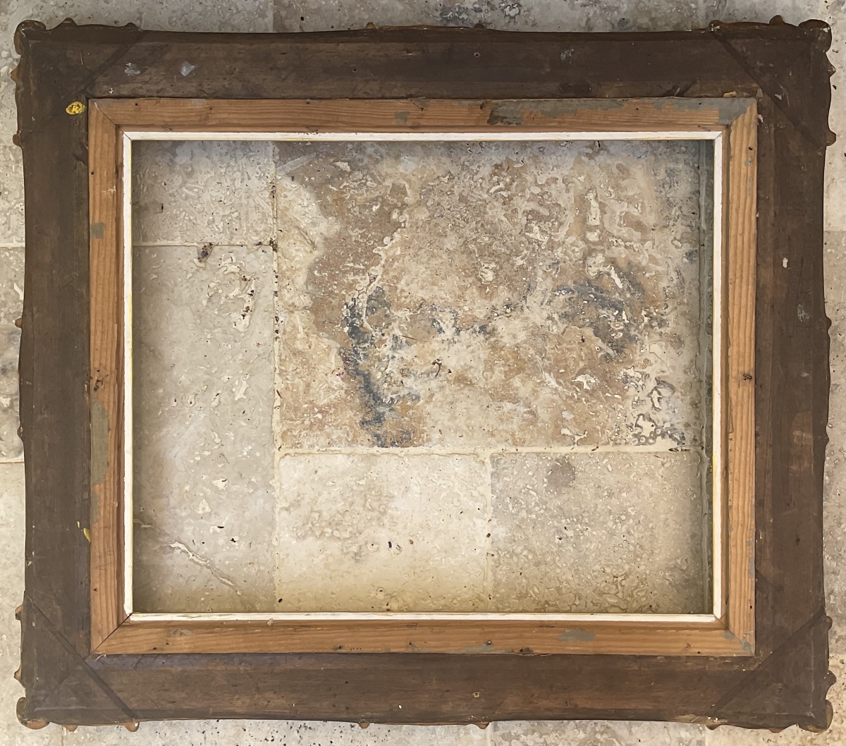 CADRE XIXè STYLE LOUIS XV SCULPTÉ BOIS STUC DIM 10F FRENCH FRAME 55 x 46 cm-photo-4