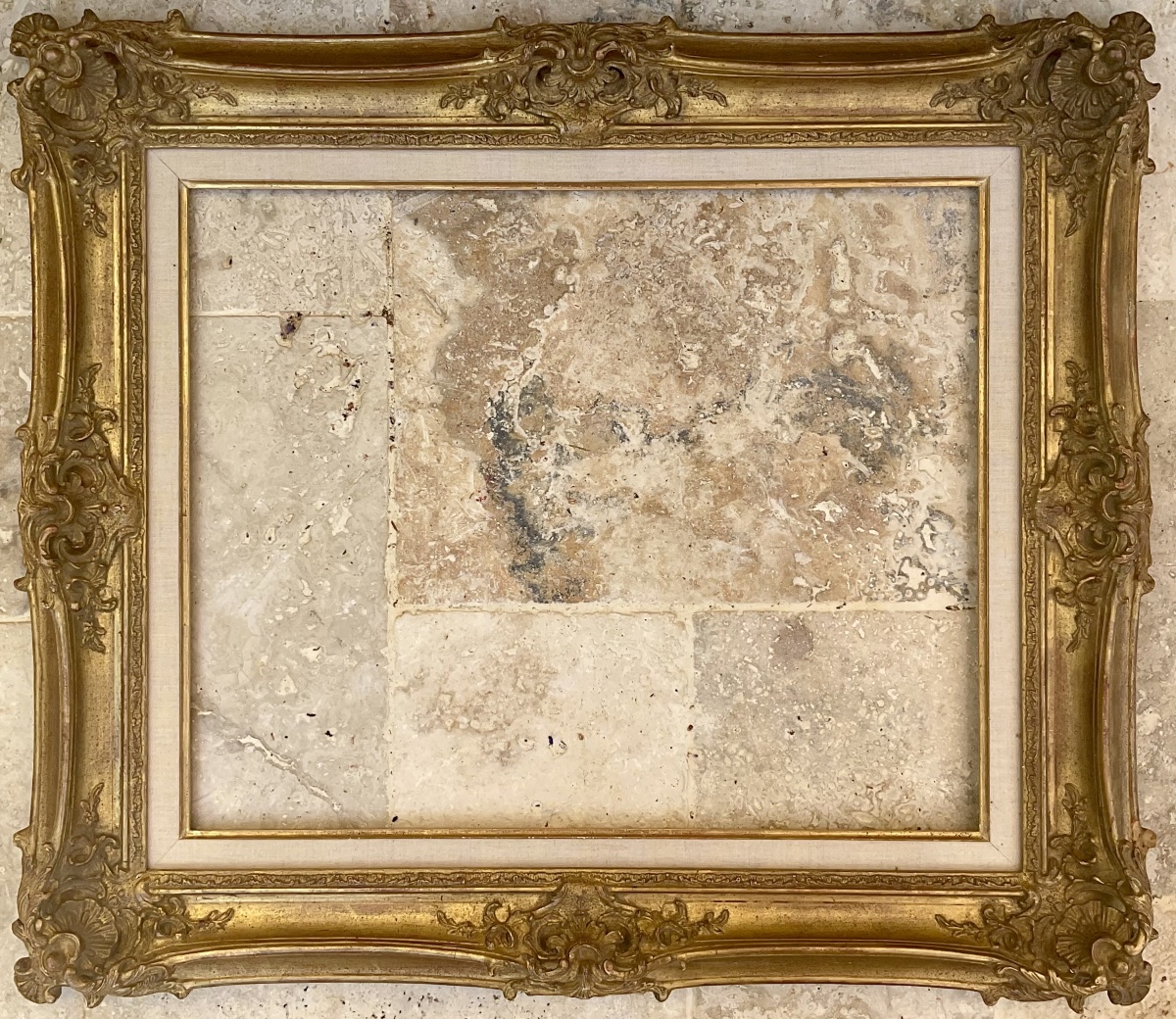 CADRE XIXè STYLE LOUIS XV SCULPTÉ BOIS STUC DIM 10F FRENCH FRAME 55 x 46 cm