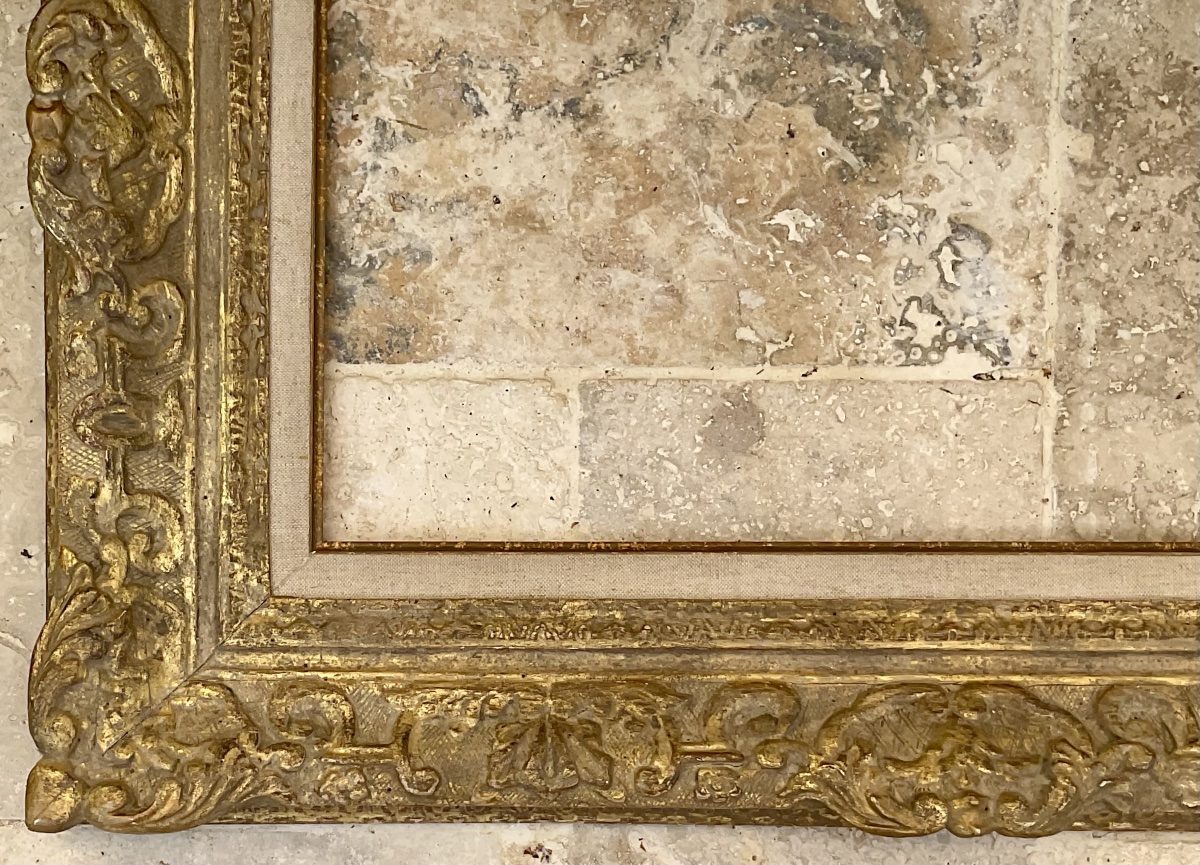 CADRE XIXè STYLE LOUIS XIV SCULPTÉ TOUT BOIS DIM 10P FRENCH FRAME 55 x 38 cm-photo-4