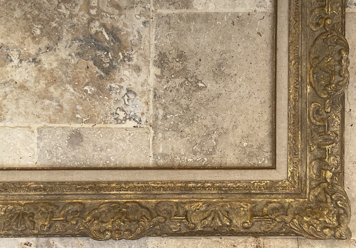 CADRE XIXè STYLE LOUIS XIV SCULPTÉ TOUT BOIS DIM 10P FRENCH FRAME 55 x 38 cm-photo-1
