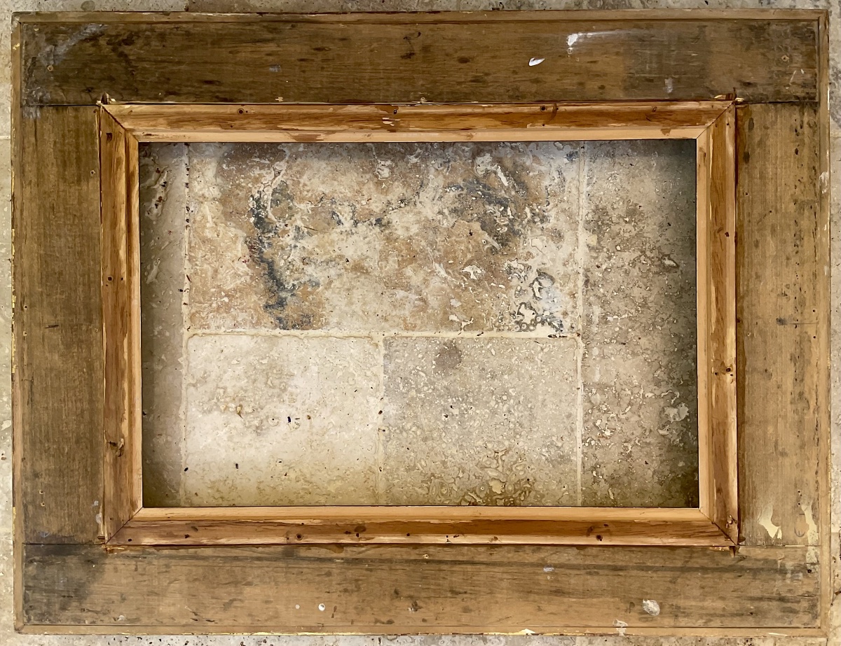 CADRE XIXè STYLE LOUIS XIV SCULPTÉ TOUT BOIS DIM 10P FRENCH FRAME 55 x 38 cm-photo-3