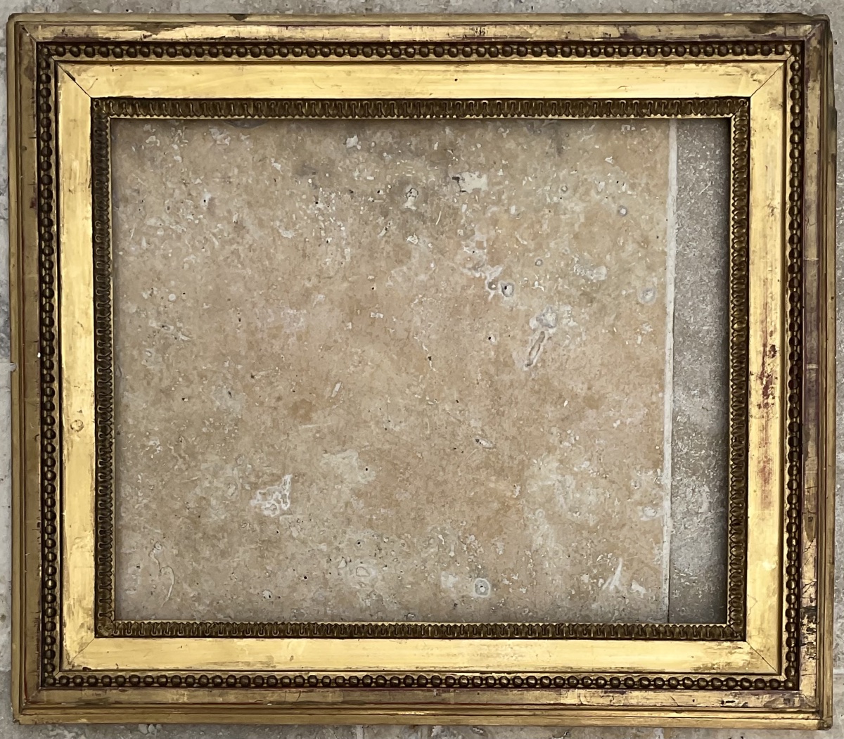 Antique Louis XVI-style Frame With Gold Leaf, 41 X 33 Cm / 6f