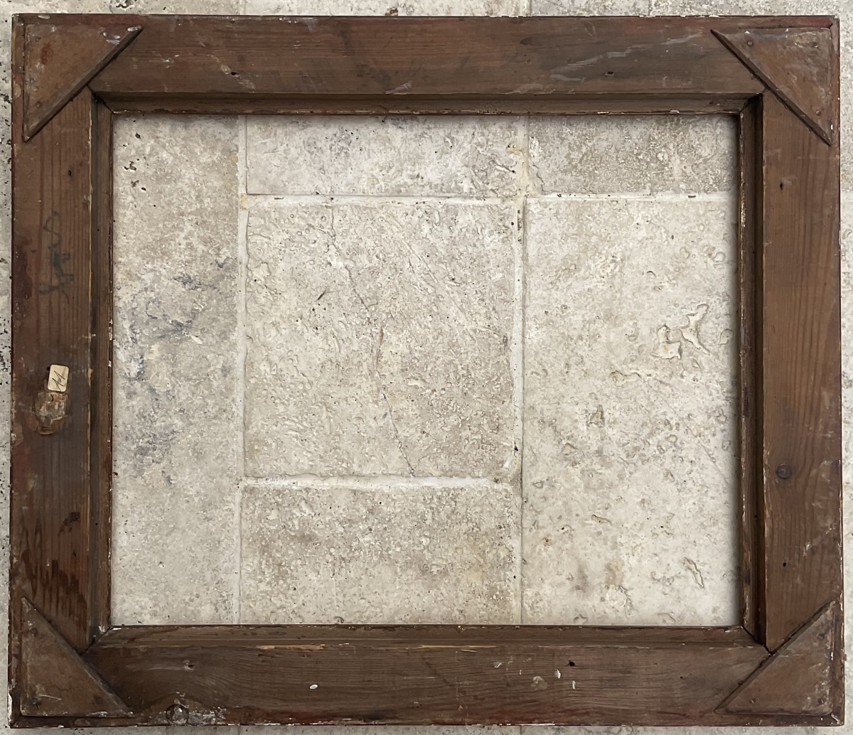 Rare 19th-century Carved Wooden Frame, 8f, Original French Frame, 46 X 38 Cm-photo-1