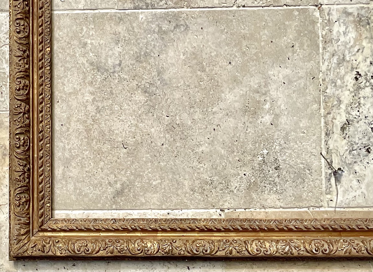19th-century Carved Wood And Stucco "bérain" Frame, Size 25f, Original French Frame, 81 X 65 Cm-photo-4
