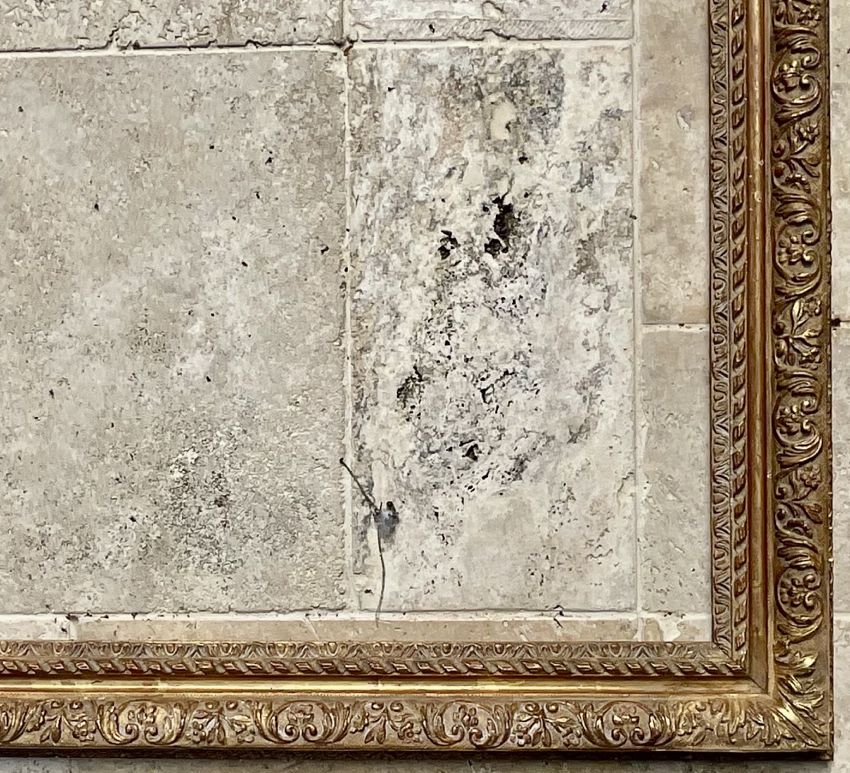 19th-century Carved Wood And Stucco "bérain" Frame, Size 25f, Original French Frame, 81 X 65 Cm-photo-1