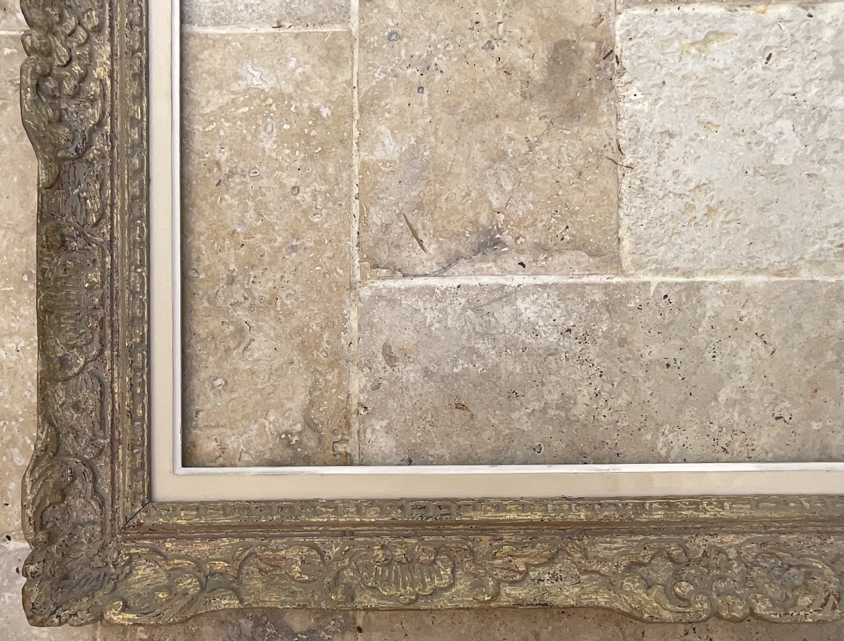Montparnasse Sculpted Wooden-profile Frame, Size 25f, French Frame, 81 X 65 Cm-photo-4