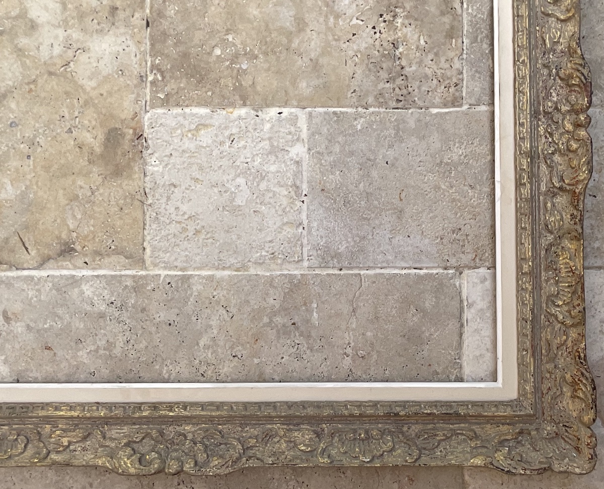 Montparnasse Sculpted Wooden-profile Frame, Size 25f, French Frame, 81 X 65 Cm-photo-1