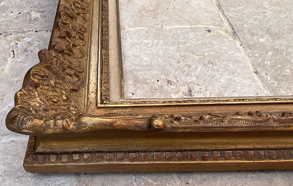 CADRE MONTPARNASSE LOUIS XV BOIS STUC 10F DIM 55 x 46 cm -photo-2