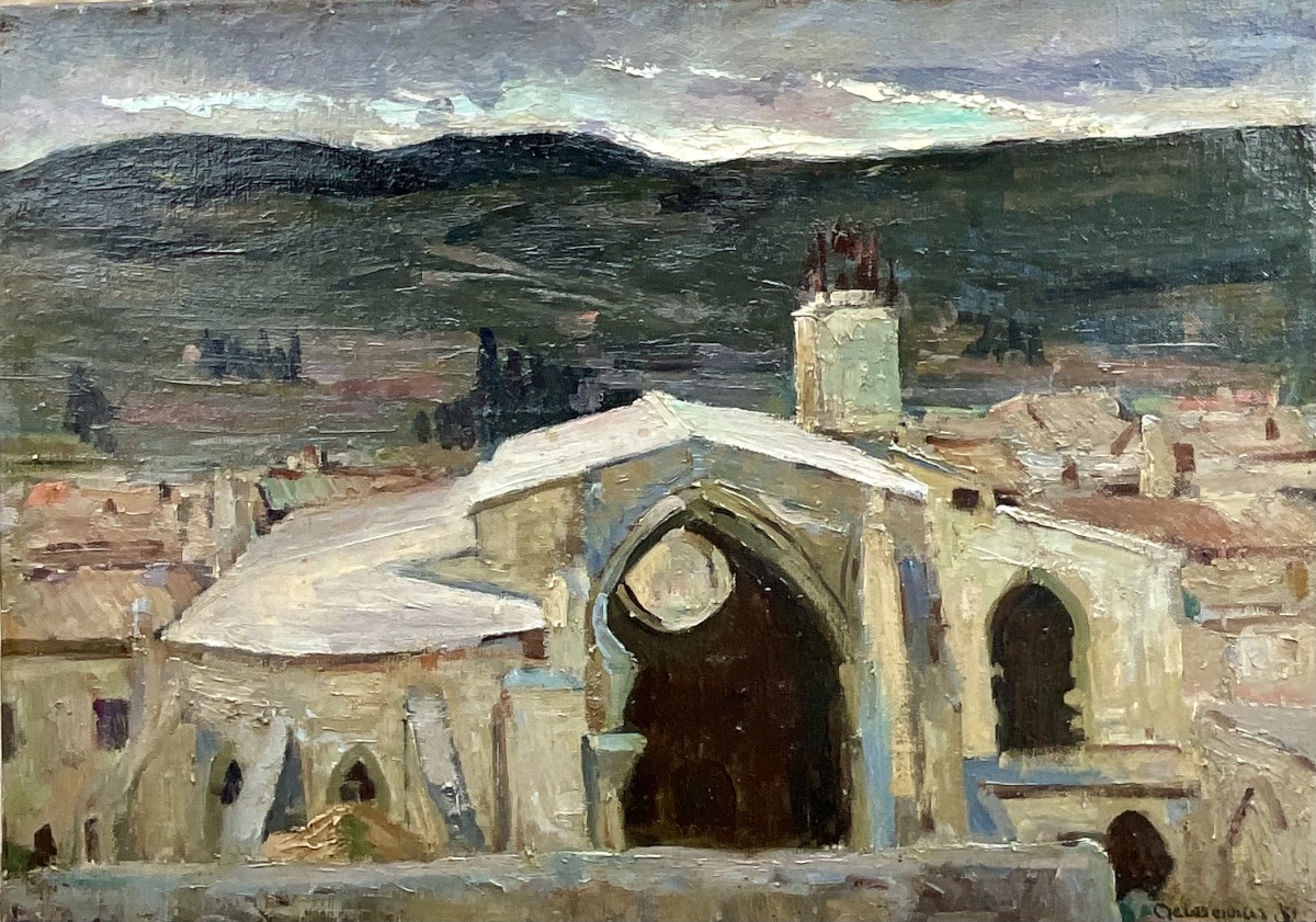 Joseph Meissonnier, 19th-century Painting: Chartreuse Of Villeneuve-les-avignons -photo-2
