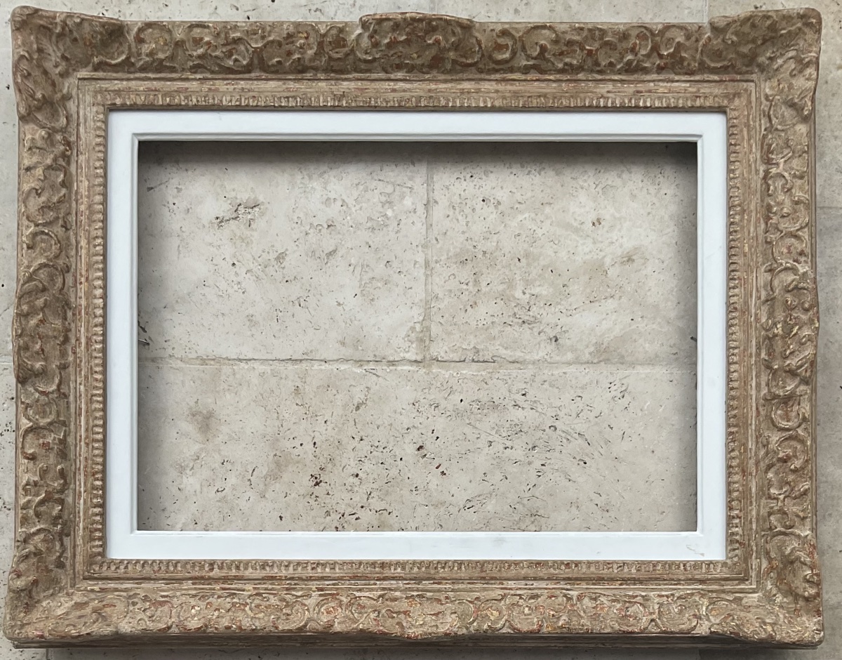 Cadre Montparnasse 1930 Syle  Louis XIV bois et stuc dimensions 55 x 38 cm ( 10P)
