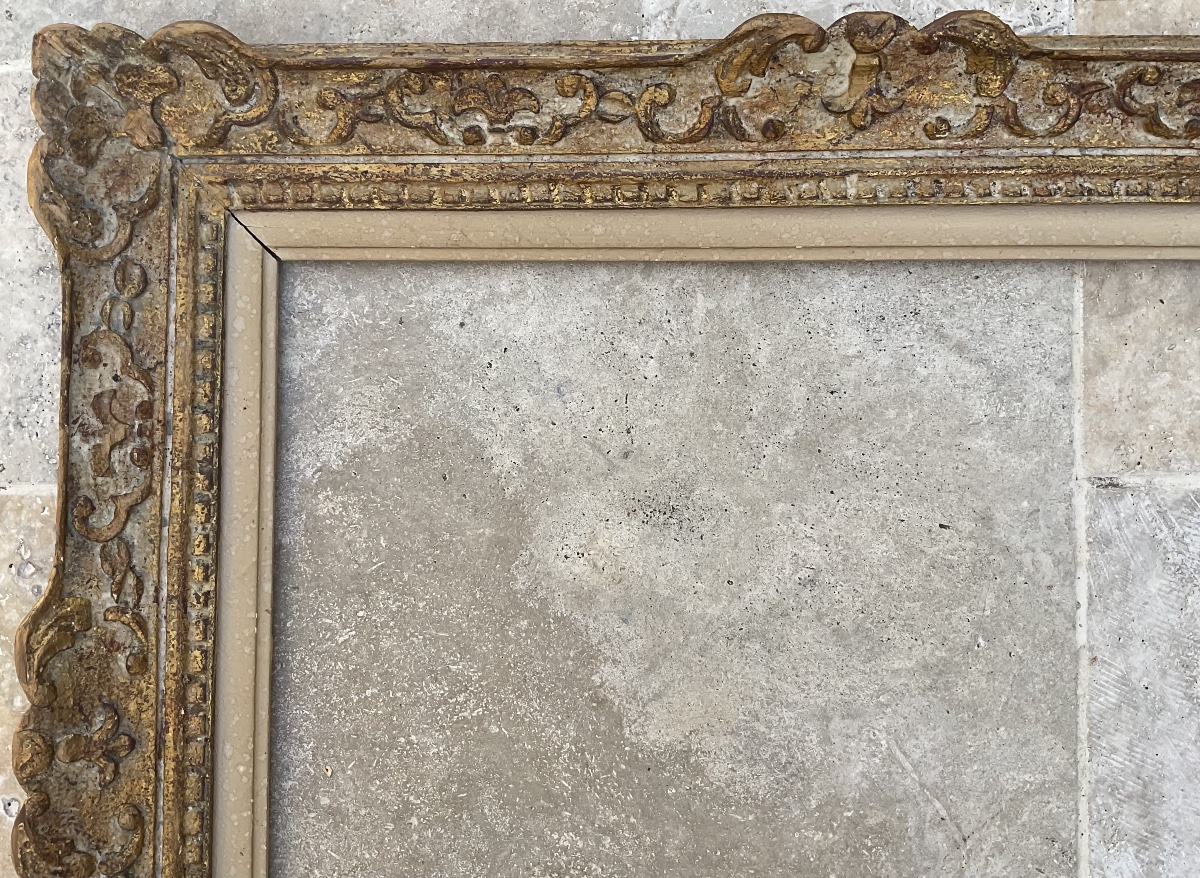 Louis XIV-style Wooden Montparnasse Frame, 10f Size, Original 1930s/1940s, 55x46 Cm-photo-2