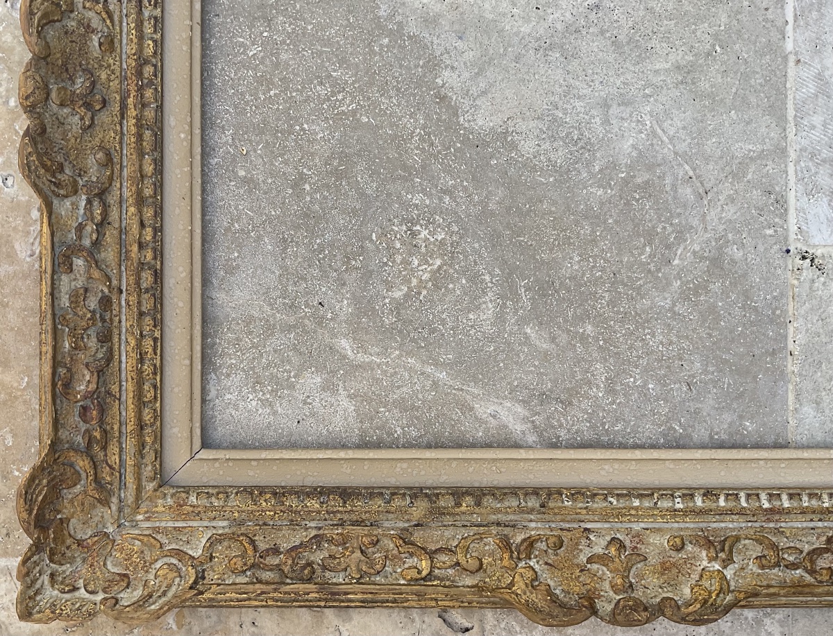 Louis XIV-style Wooden Montparnasse Frame, 10f Size, Original 1930s/1940s, 55x46 Cm-photo-4