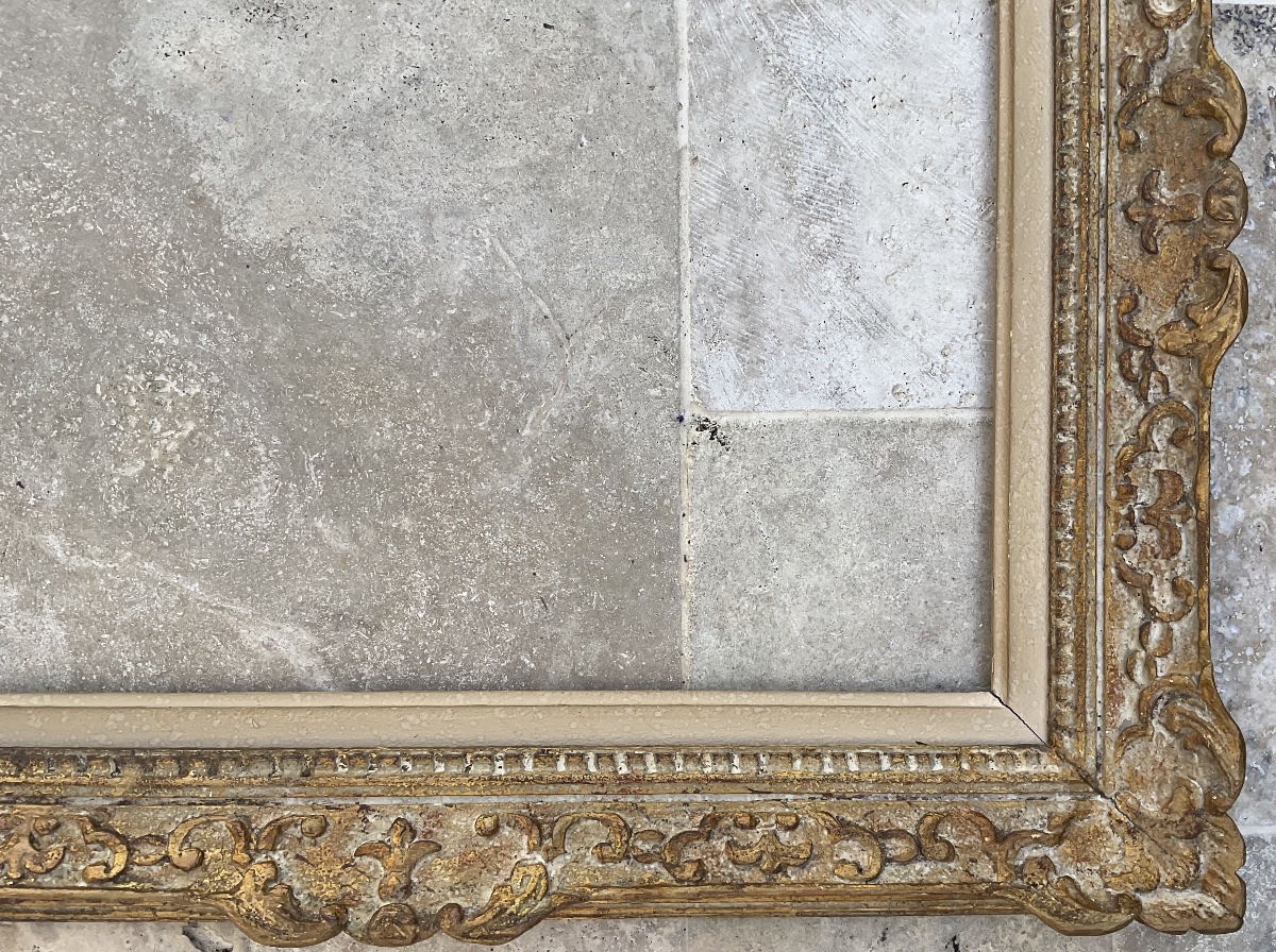 Louis XIV-style Wooden Montparnasse Frame, 10f Size, Original 1930s/1940s, 55x46 Cm-photo-1