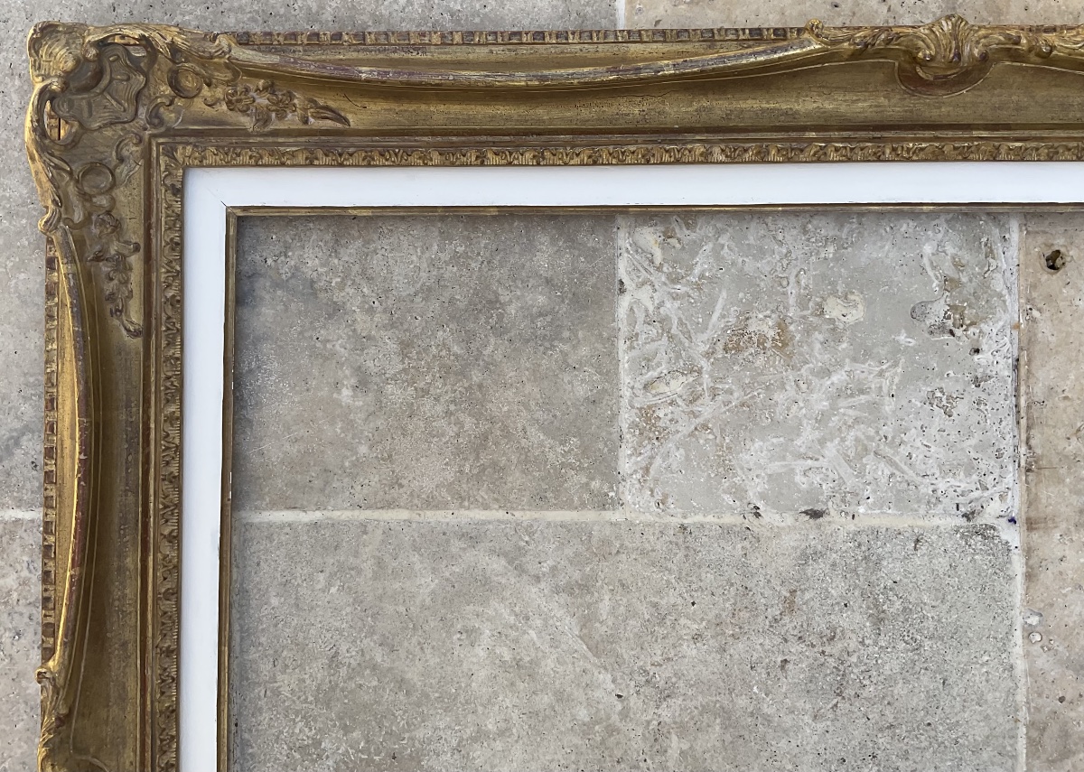 Louis XV-style Wooden Montparnasse Frame, 20f Size, Original 1930s/40s, 73 X 60 Cm-photo-2