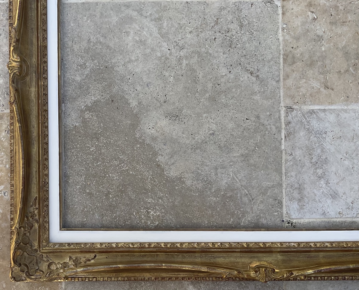 Louis XV-style Wooden Montparnasse Frame, 20f Size, Original 1930s/40s, 73 X 60 Cm-photo-4