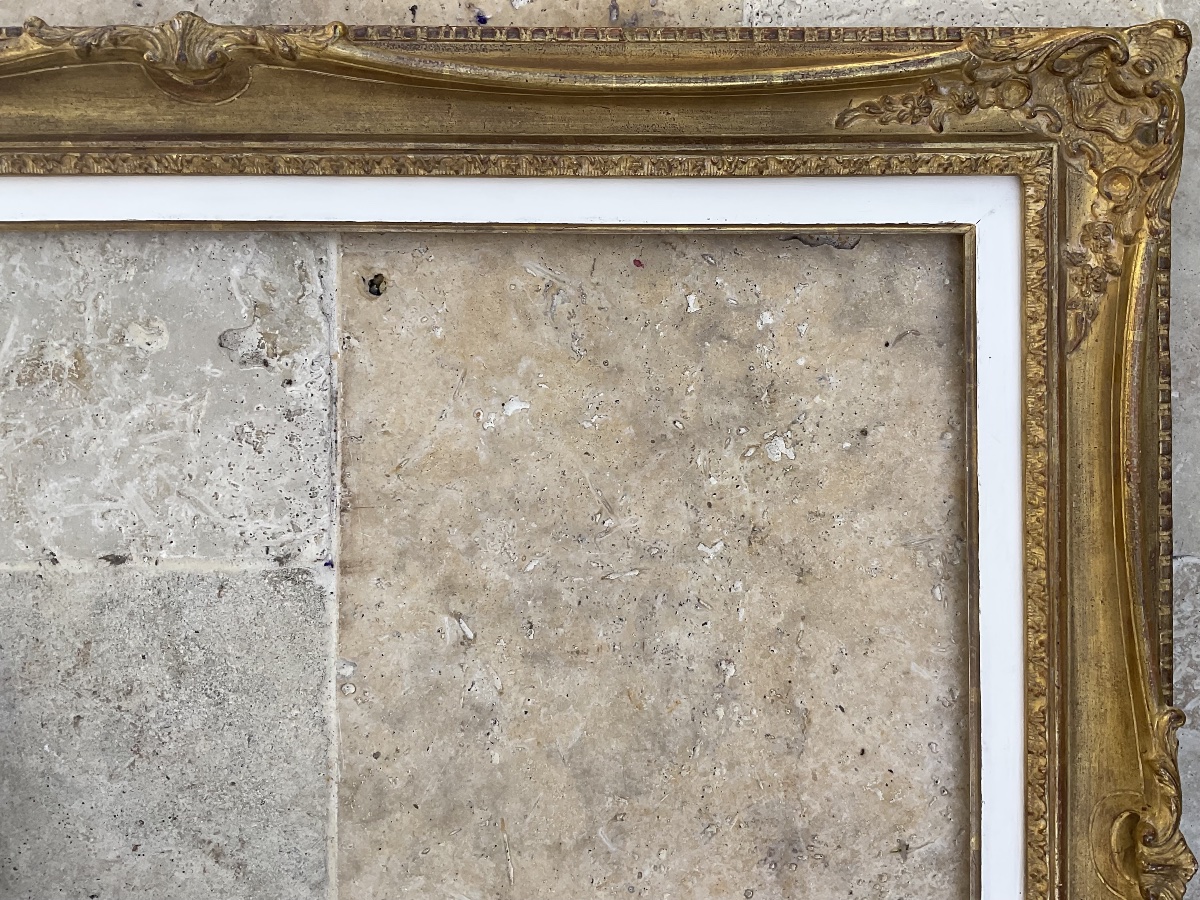 Louis XV-style Wooden Montparnasse Frame, 20f Size, Original 1930s/40s, 73 X 60 Cm-photo-1