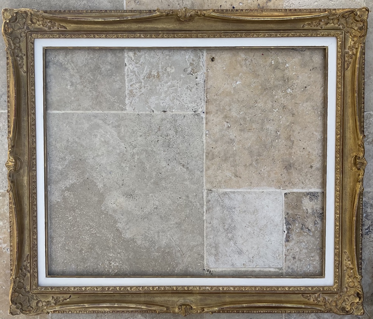 Louis XV-style Wooden Montparnasse Frame, 20f Size, Original 1930s/40s, 73 X 60 Cm
