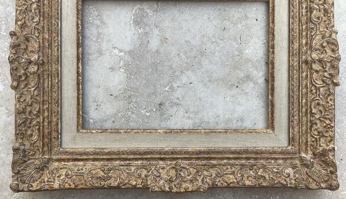 Montparnasse 3p Style Rg Gault Louis XIV Frame, Dimensions: 27 X 19 Cm -photo-4