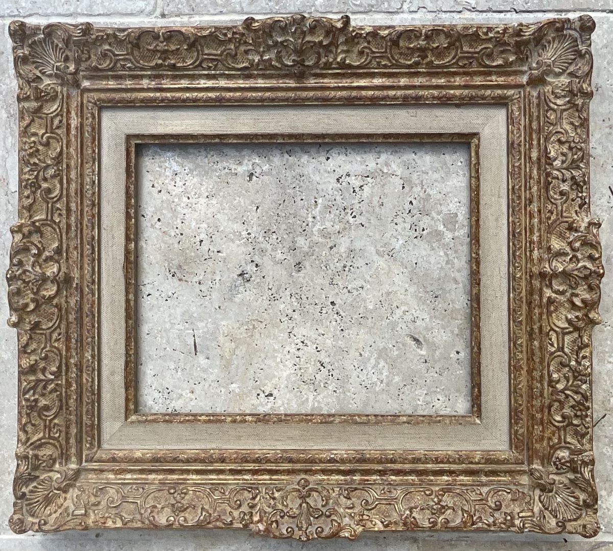 Montparnasse 3f Style Rg Gault Louis XIV Frame, 27 X 22 Cm 