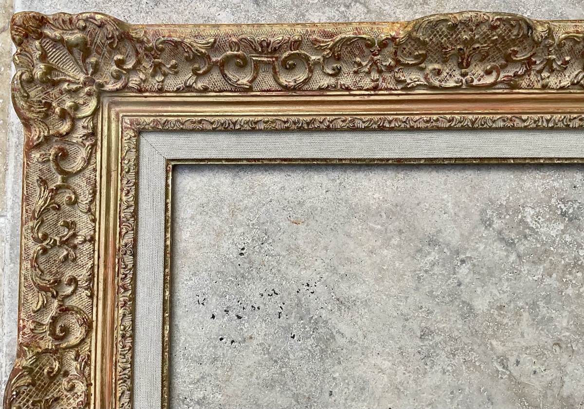 Montparnasse Frame, Old Louis XIV Style, Dim 8f Rg Gault, 46 X 38 Cm -photo-3