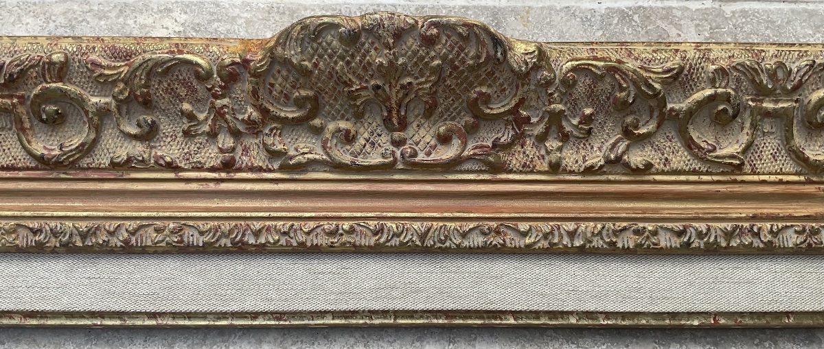 Montparnasse Frame, Old Louis XIV Style, Dim 8f Rg Gault, 46 X 38 Cm -photo-2
