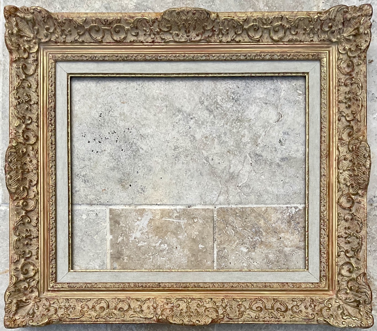 Montparnasse Frame, Old Louis XIV Style, Dim 8f Rg Gault, 46 X 38 Cm 