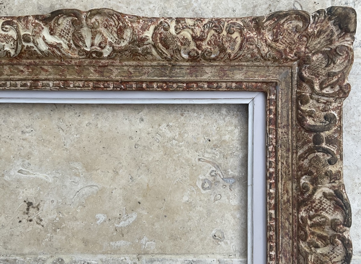 Montparnasse Frame, 1930, Louis XIV Style, Wood And Stucco, Dim 5f - 35 X 27 Cm-photo-3