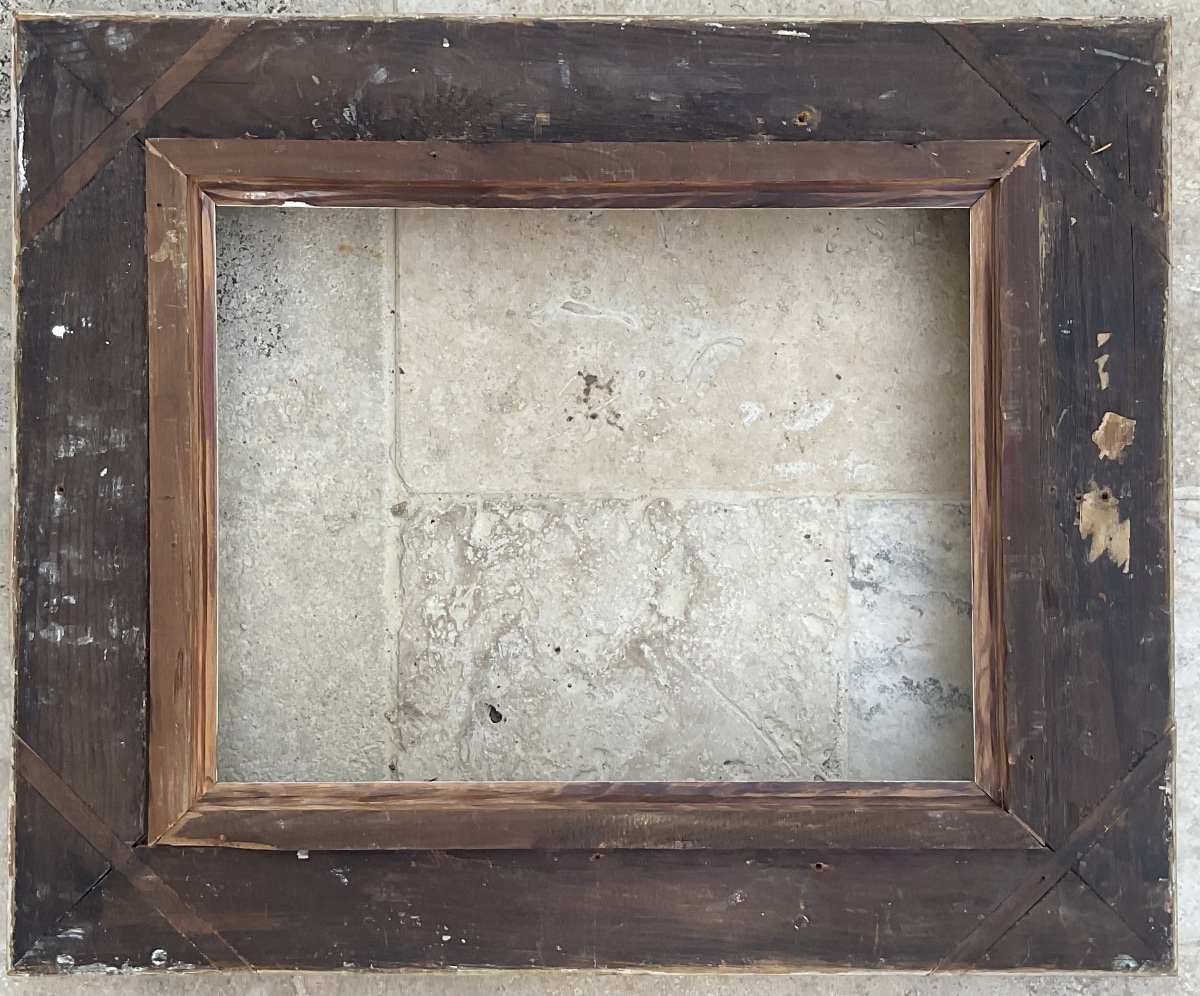 Montparnasse Frame, 1930, Louis XIV Style, Wood And Stucco, Dim 5f - 35 X 27 Cm-photo-2