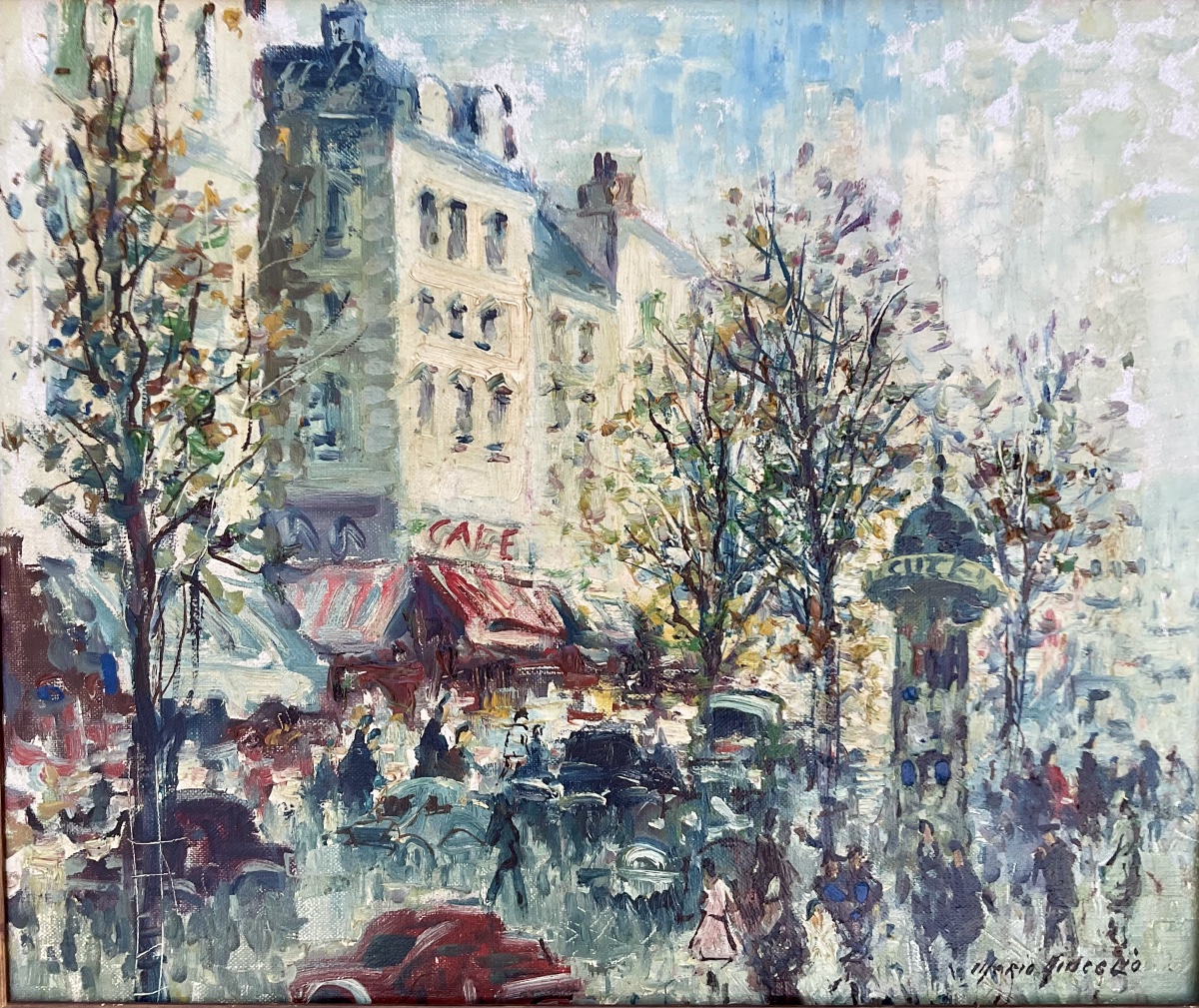 Merio Améglio Tableau HST  Paris Boulevard de Clichy dim 55 x 46 cm -photo-2