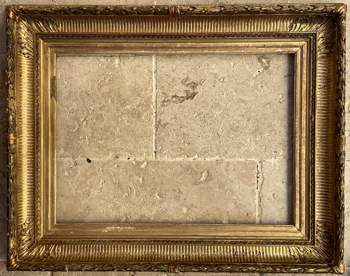 19th-century Frame With Fluted Profile In The Barbizon Style; Standard 6f Size: 46 X 33 Cm 