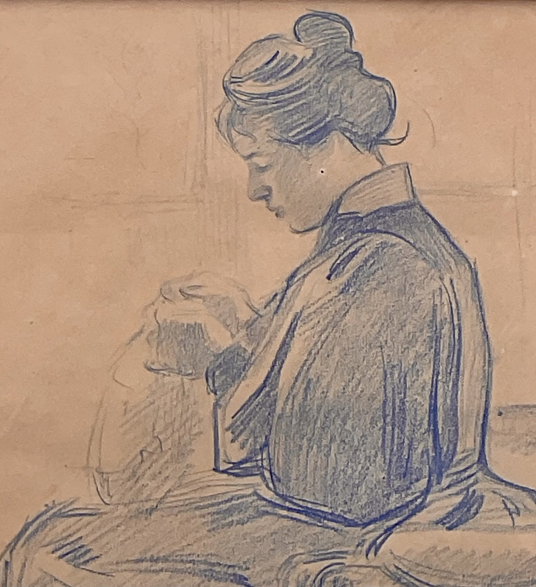 Victor Prouvé Original Drawing, 1896: Portrait Of Mlle Cécile Garnier, Gérardmer-photo-3