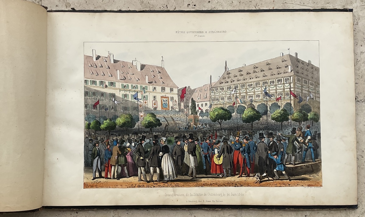 "gutenberg Festivals" Album, Volume 1840—50 Watercolor Illustrations By E. Gluek / Published By Simon Fils-photo-2