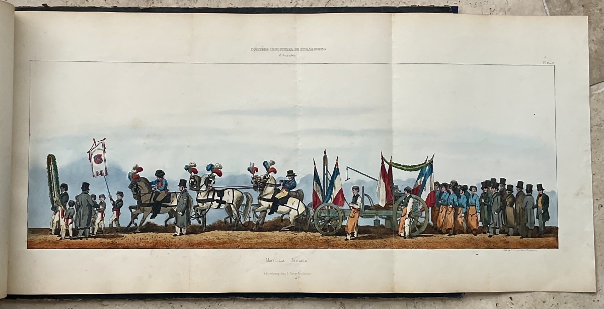 "gutenberg Festivals" Album, Volume 1840—50 Watercolor Illustrations By E. Gluek / Published By Simon Fils-photo-1