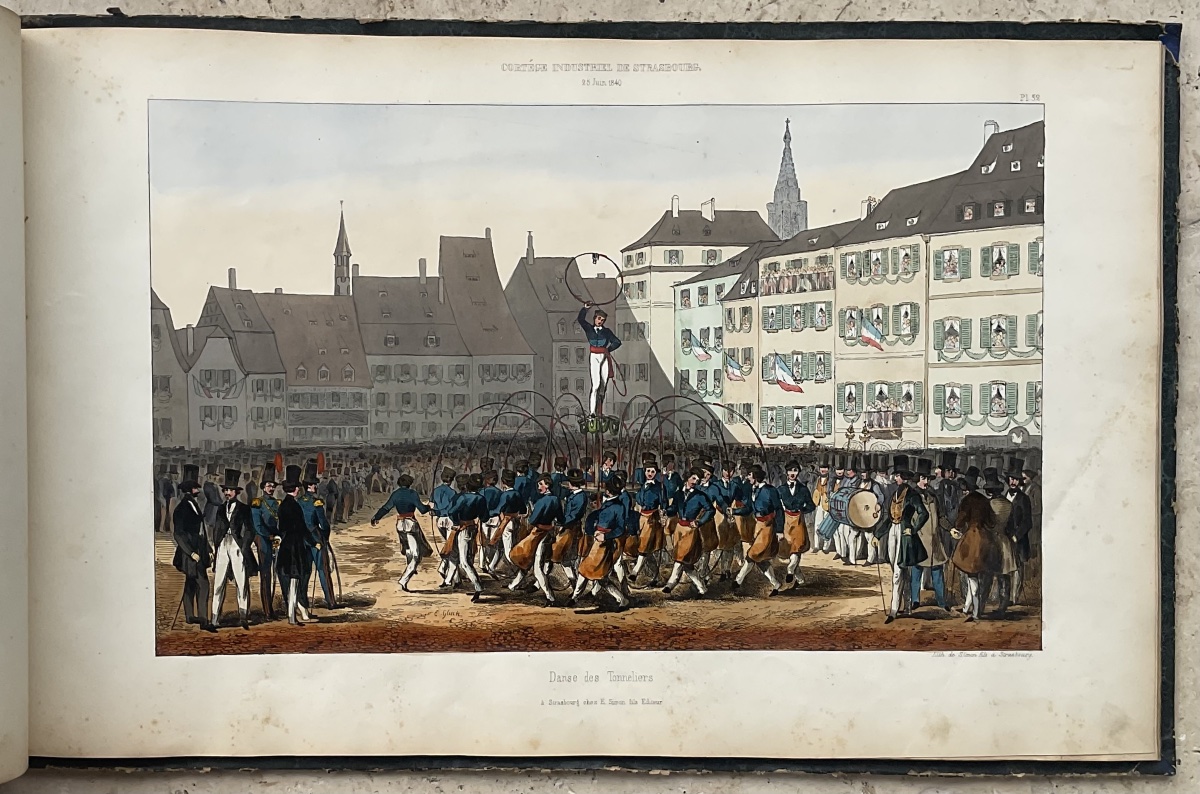 "gutenberg Festivals" Album, Volume 1840—50 Watercolor Illustrations By E. Gluek / Published By Simon Fils-photo-3