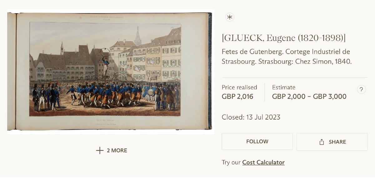 "gutenberg Festivals" Album, Volume 1840—50 Watercolor Illustrations By E. Gluek / Published By Simon Fils-photo-5