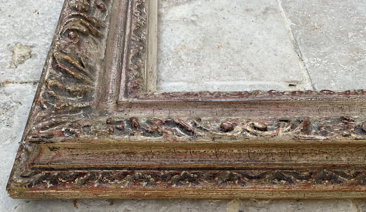 Cadre  Montparnasse Ancien Sculpte Bois style Bérain dim 30M  - 60 x 92 cm -photo-2