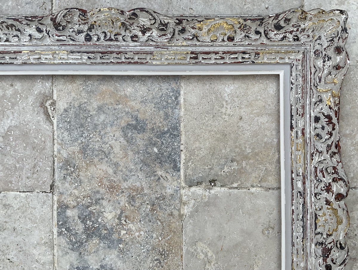 Cadre Montparnasse 1930 Style Louis XIV Bois Dim : 10F - 55 x 46 cm -photo-3