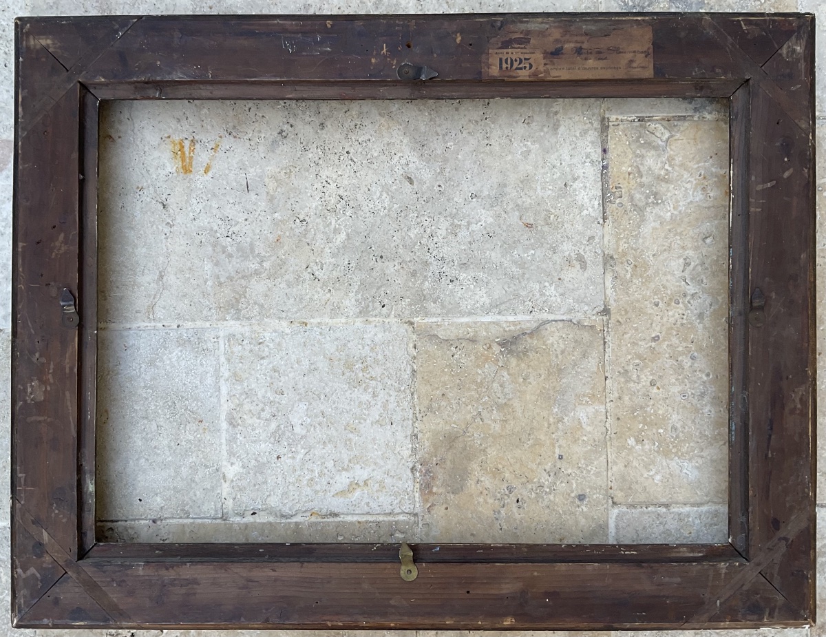 Grand Cadre ancien XIXème Bois et Stuc Bérain Dim 15M : 65 x 46 cm -photo-4