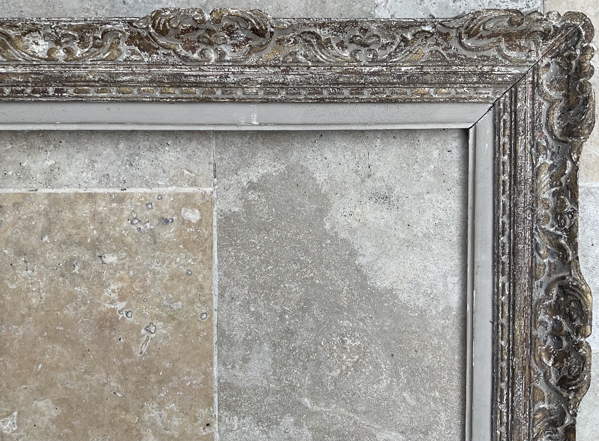 Rare Montparnasse Louis XIV-style Wooden Frame, Size 12f, Original 1930 Frame, 61 X 50 Cm-photo-3
