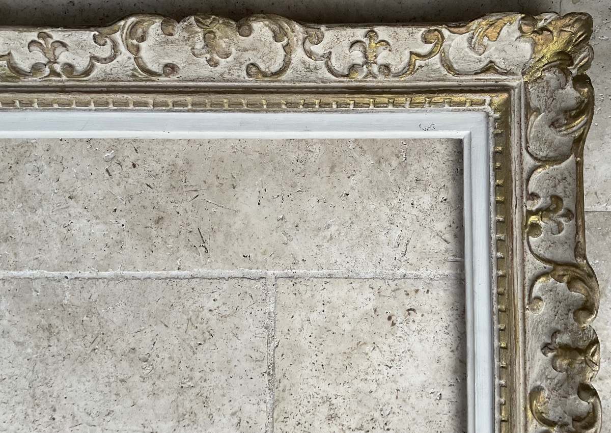 CADRE MONTPARNASSE BOIS LOUIS XIV DIM 8F ORIGINAL 1930 FRAME 46 x 38 cm-photo-3