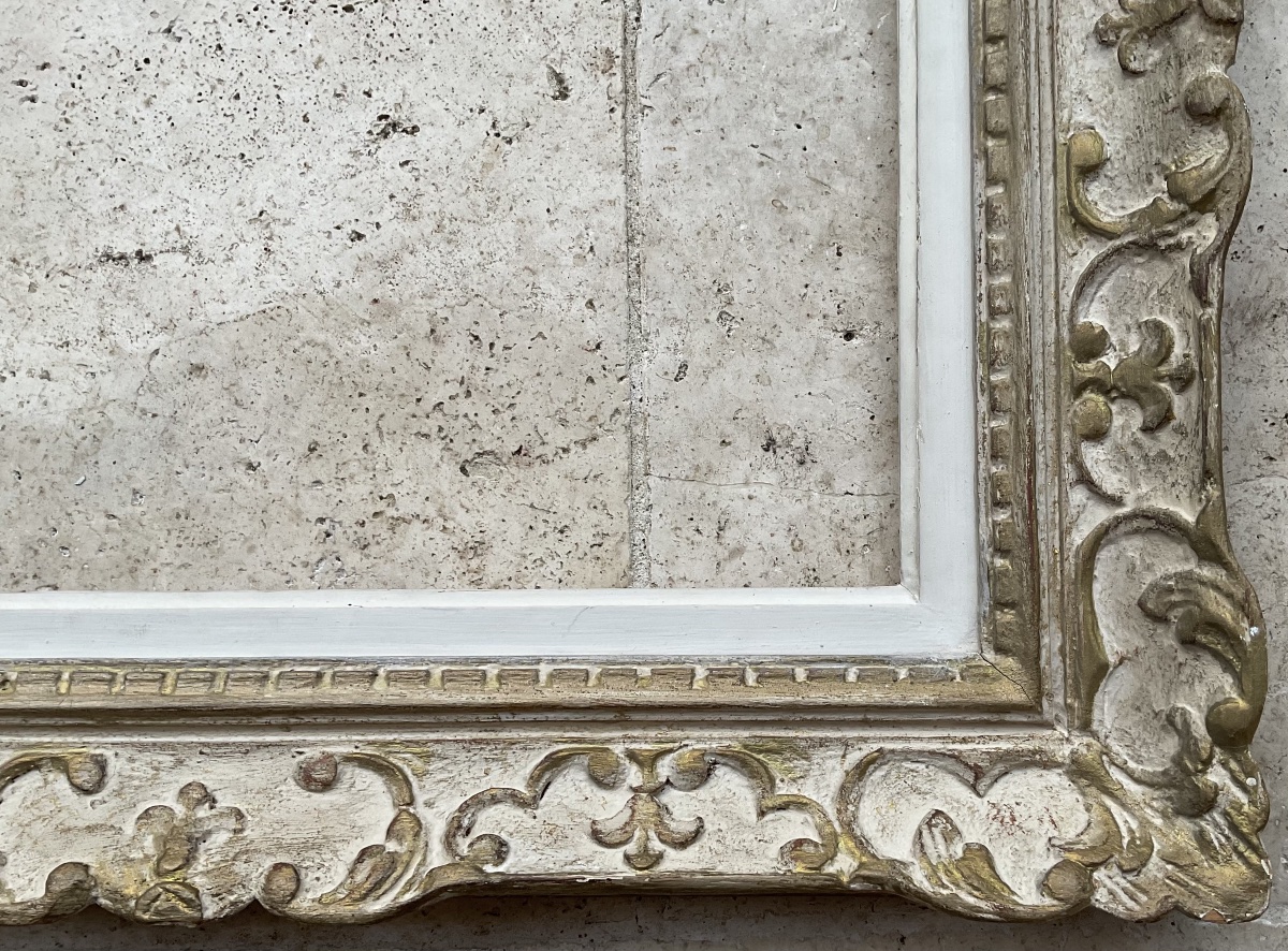CADRE MONTPARNASSE BOIS LOUIS XIV DIM 8F ORIGINAL 1930 FRAME 46 x 38 cm-photo-1