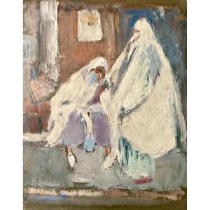 Lucienne Capdevielle Painting 1930 Oriental Women Algeria 