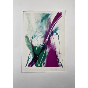 Paul Jenkins Lithographie originale 1965 Seeing Voice Signature + EA