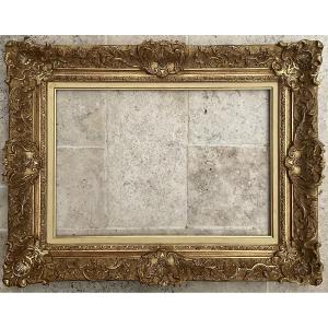 Montparnasse Frame, Sculpted In The Louis XIV Style, Wood And Stucco Profile, Dim 10p 