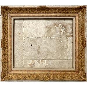 Montparnasse-style Rg Gault Wood And Stucco Frame, 10f Size, Original Frame, 55x46 Cm