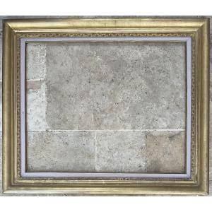 19th-century Louis XVI-style Frame, 15f, Leaf-gilded, 65 X 54 Cm
