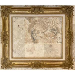 CADRE XIXè STYLE LOUIS XV SCULPTÉ BOIS STUC DIM 10F FRENCH FRAME 55 x 46 cm